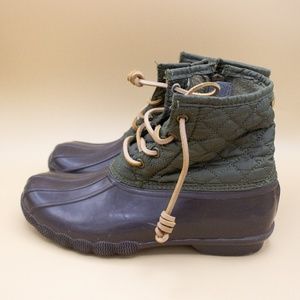 Steve Madden Green Quilted Duck boots Women's Size 8 - Picture 2 of 7 Steve Mad